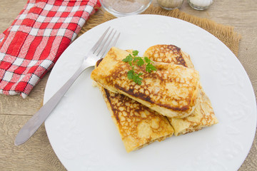 crêpes au jambon