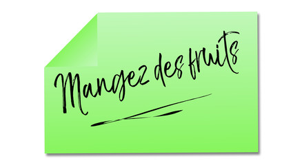 mangez des fruits m&eacute;mo vert 