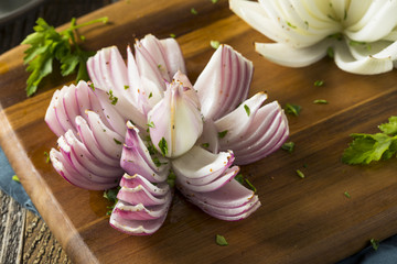 Baked Organic Onion Lotus Flower
