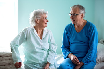 Senior friendship at nursing home