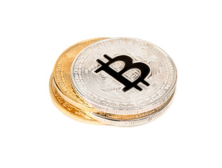 Gold and silver coin bitcoin