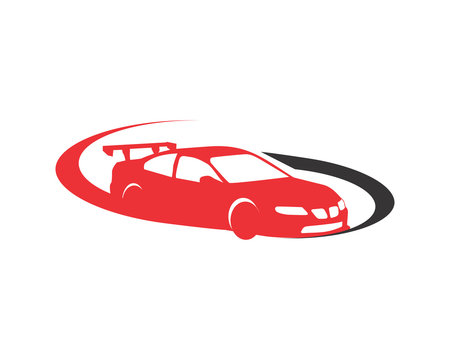 racing car automotive vehicle dealer drive image vector icon
