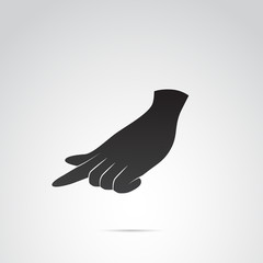 Pointing finger vector art.