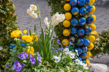 Detail aus dem Osterbrunnen in Oberstadion © Klaus Brauner