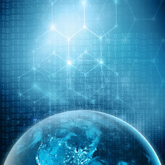 Obraz premium Earth from Space. Best Internet Concept of global business from concepts series. Elements of this image furnished by NASA. 3D illustration