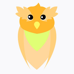 Icon of simple and sweet owl in purple tones,vector