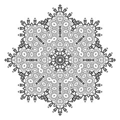 Flower Mandala. Vintage decorative elements. Oriental pattern, vector illustration. Coloring book page. Islam, Arabic, Indian, moroccan spain turkish mystic ottoman motifs