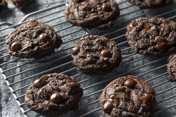Homemade Dark Double Chocolate Chip Cookies