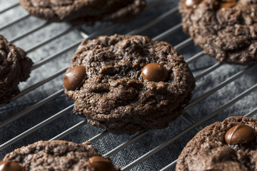 Homemade Dark Double Chocolate Chip Cookies