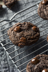 Homemade Dark Double Chocolate Chip Cookies