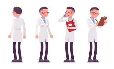 Male scientist standing