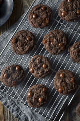 Homemade Dark Double Chocolate Chip Cookies
