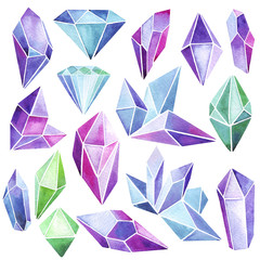 watercolor crystals