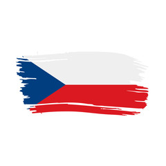 Czechia flag, vector illustration