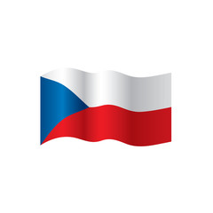 Czechia flag, vector illustration