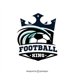 King Football Ball Logo