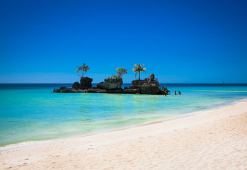 Willys Rock christian shrine on Boracay tropical, Philippines.