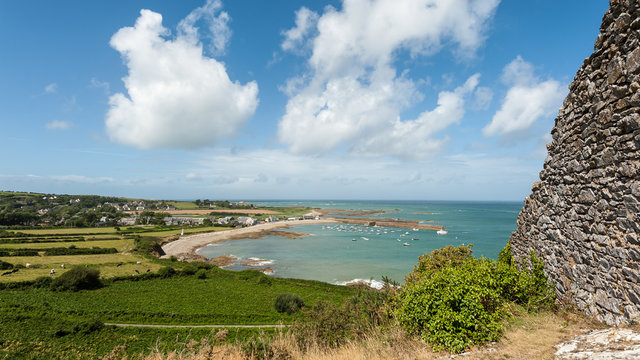 Coast near Auderville, Normandy France in summer