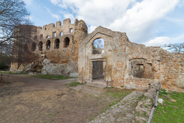 Monterano (Italy) - A ghost medieval town in the country of Lazio region, located in the province of Rome, perched on the summit plateau of the hill tuff.