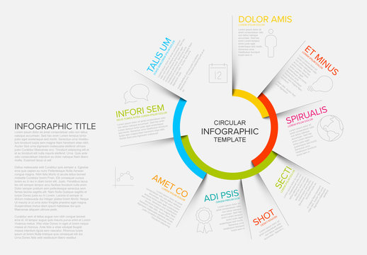 Circular Infographic with Information Segments