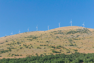 Italian Horizontal-axis wind turbine towers station