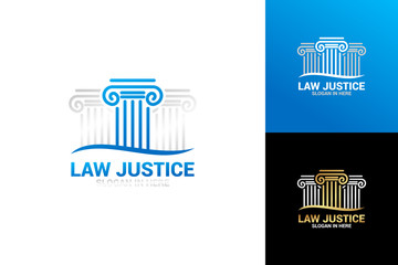 Law Justice Logo Template Design Vector, Emblem, Design Concept, Creative Symbol, Icon