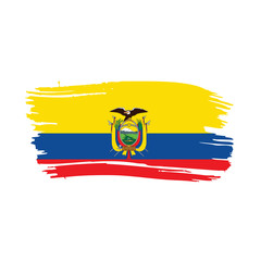 Ecuador flag, vector illustration