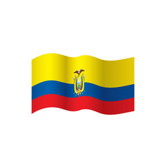 Ecuador flag, vector illustration