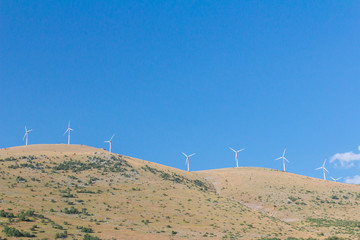 Modern HAWT towers station in Italian Abruzzo region