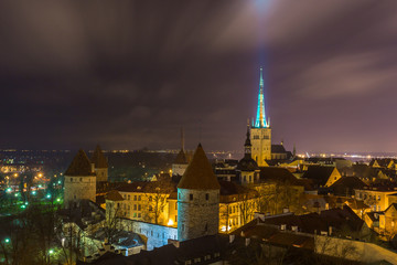 Fototapeta premium Tallinn, Panorama of the city from Toopmea hill.