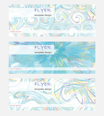 Flyer template with abstract pattern.