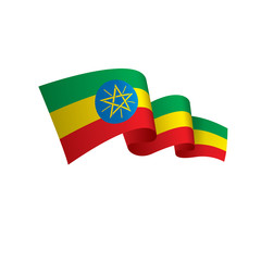 Ethiopia flag, vector illustration