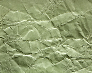 Green crepe Wrinkled Paper Texture background abstract