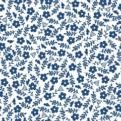 Seamless background of small cute flowers. Template for fabric, packing paper, scrapbooking.