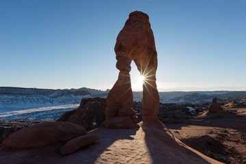 Delicate Arch in Winter, Arches National Park, Utah - 191544501