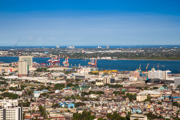 Naklejka premium Panorama of Cebu city. Philippines.