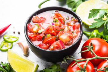Traditional Latin American mexican salsa  sauce