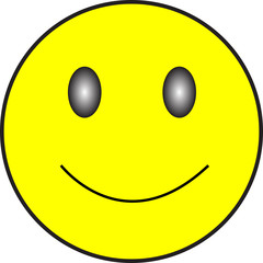yellow smiley face on white background