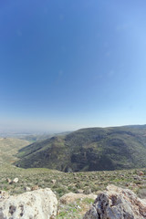 Landscapes in the Lower Galilee in Israel.