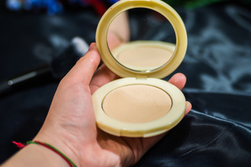 a set of professional make-up cosmetics