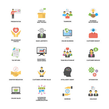 Pack Of Business and Management Flat Vectors
