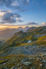 Sonnenaufgang in den Bergen
