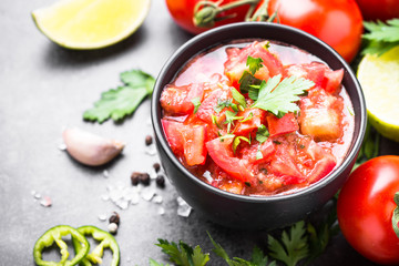 Traditional Latin American mexican salsa  sauce