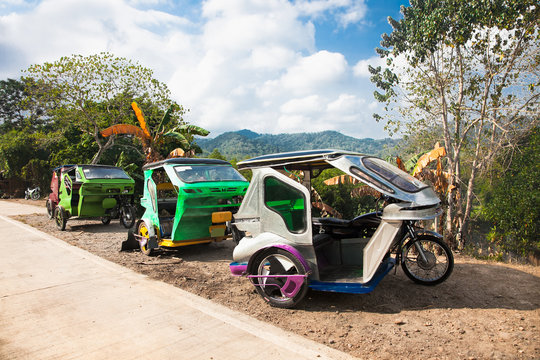 Traditional transportation at Palawan island, Philippines.