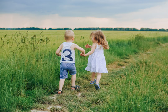 children friendship love hands escape nature spring