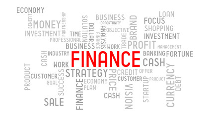 Finance - typographic concept