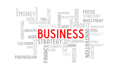 Business - typographic concept;