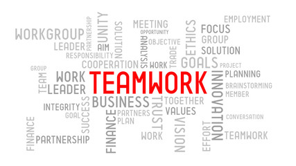 Teamwork - typographic concept
