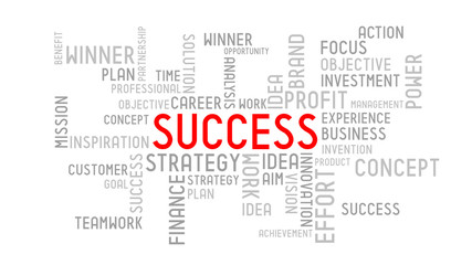 Success - typographic concept