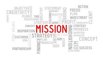 Mission - typographic concept